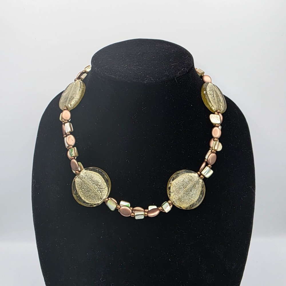 Vintage Womens Multicolor Beaded Necklace Bohemian Retro Beach 17"‎ Pre-loved